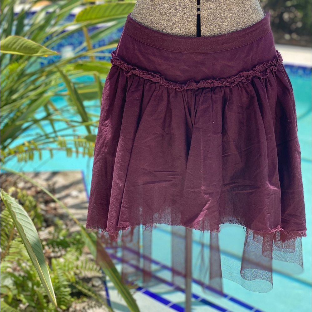Old Navy Burgundy Cotton Skirt